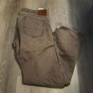 Brown Straight Fit Pants
